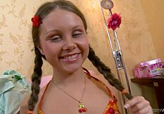 Teen cutie Oslya B drives me wild with kinky toy play