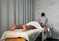 Cute Brunette Massagista Seduces Hung Guy On First Day