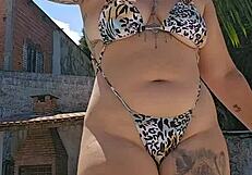 Wife Flaunts Tight Body In Pool, Husband Watches Silently