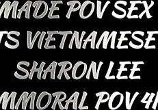 Sharon Lee's huge tits jiggle as she rides Dean!