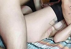 Missionary pounding with my busty Latina stepsister's huge ass