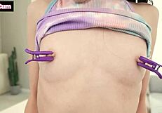 Tiny Fuck Doll Experiences Intense Orgasmic Seizure from Vibrator