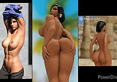 Pharah and Panam engage in anal and blowjob scenes in this pmv