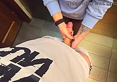 I Got Stranger Cum in My Pantyhose in a Restaurant Toilet