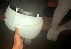 Park lot slut sucks two dicks