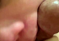 Horny Filipina milf maid gives blowjob and swallows the load in her mouth.