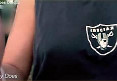 Wifey Flashing Big Tits on Public Street for Daring Thrills