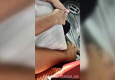 Mature Woman in Leggings Walking on the Street