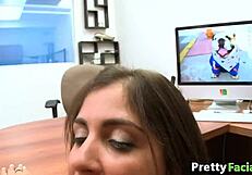 Indian Teen 18+ Babe Persia Blue in Hot Facial Cumshot Scene