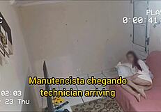 Safada Housewife Banged by Depraved Repairman in Uniform