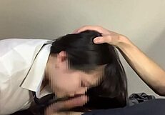 【個人撮影】大学生になりたての女の子と制服コスプレセックス 着衣でそのまま強制ぶっかけした