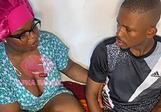 Sex-starved mummy subtly seduces her stepson in missionary, making him take her pussy.