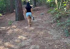 i saw her naked in the woods with big butt