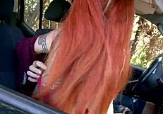 teen rides cock in the forest, so hot