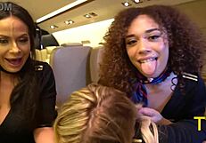 teddy tarantino, watch these horny flight attendants kiki willow and emma give you a triple bj in the plane?