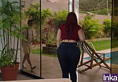 My stepmom and her MILF friend fuck me for being shy