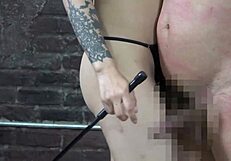 work of a masochistic man counselor with bdsm teasing and strapon