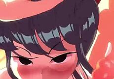 Komi San Gives Amazing Blowjob To Monster Cock!