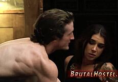 what drives youthful 18+ tourist felicity into hard outdoor bondage gangbang domination?