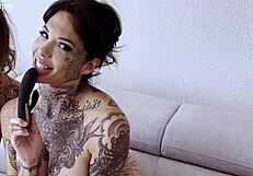 i watch lyviane tease and fuck her girlfriend with toys