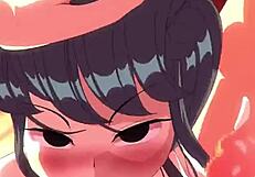 Komi San Gives Amazing Blowjob To Monster Cock!