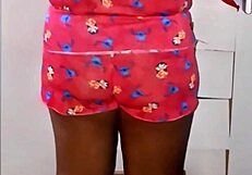 Curvy BBW Applies Moisturizer In Public Exposure