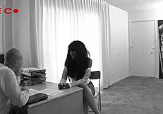 Black Babe Nyomi Banxxx Gets Her Pussy Pounded By White Cock!