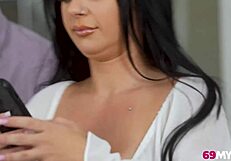 Big Boob MILFs Entertain House Guest!