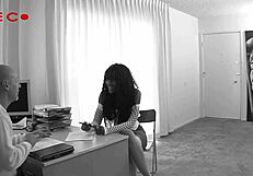 Black Babe Nyomi Banxxx Gets Her Pussy Pounded By White Cock!