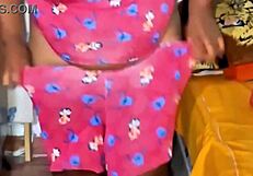 Curvy BBW Applies Moisturizer In Public Exposure