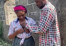 Exploring the big ass of a naughty African milf with intense pounding