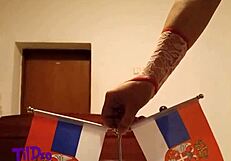 I bend over in doggy style, showing my big ass as a Serbian softcore pornstar on fire.