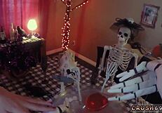 step mom and ally's step daughter almost caught by step dad