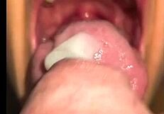 sabrinafoxy sucks and swallows cum