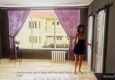 stepmom teases stepson with her big fat ass in miniskirt