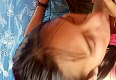 Beautiful peruvian neighbor bent over for hardcore sex in common area