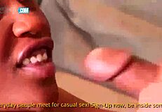 sexy ebony girl suckin and enjoyin on huge black dick