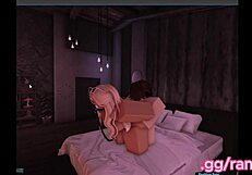 Yo, just banging my white girlfriend hard in Roblox, it's wild!