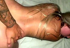 Enjoying a tasty cum in that blonde's tight ass