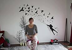 Milf feels sensual yoga instruction on her big ass