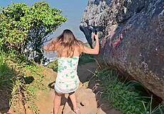 couple mattos and priscila have outdoor quickie with lifeguard