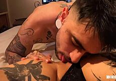 tayna crispim fucks muscular tattoo artist