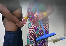 Telugu Maid Teases Landlord With Big Tits