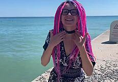 we film a crazy vacation video with spanking