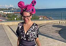 we film a crazy vacation video with spanking