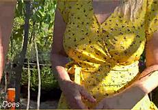 wifey goes out braless in summer dress 😍