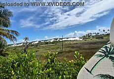 Nudist Beach Adventure Turns Into Wild Orgy with Joao, Lunna, and Pitbull Porn