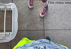 we film a crazy vacation video with spanking