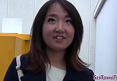 Asian Babe Yells, 'Watch Me Flash My Undies Outdoors!' In Public Voyeur Adventure