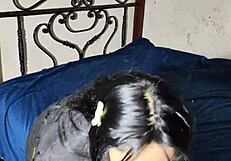 Intensely sucking shy mexican girl's wet pussy